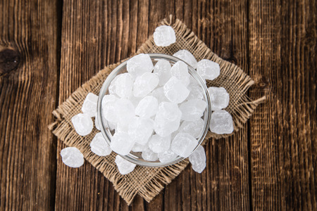 Portion of white Rock Candy (selective focus; close-up picture)の写真素材