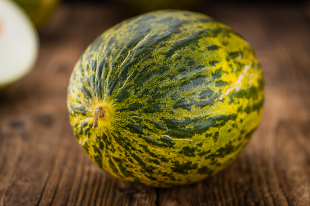 Futuro Melons on a vintage background as detailed close-up shot (selective focus)の写真素材