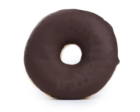 Donuts isolated on white background with a soft shadow (close-up shot)の写真素材