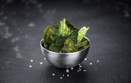 Some fresh Savoy Chips (selective focus; close-up shot)の写真素材