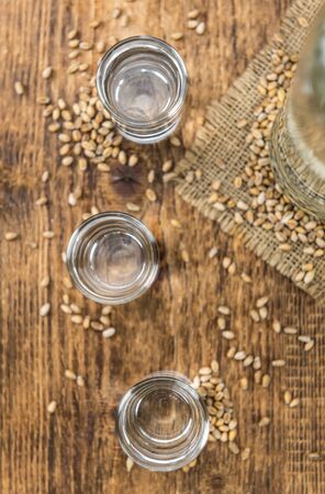 Portion of Wheat Liqueur as detailed close-up shot; selective focusの写真素材