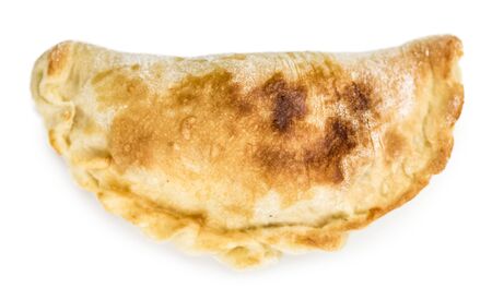 Empanadas as detailed close-up shot isolated on white background (selective focus)の写真素材