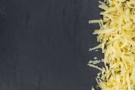 Fresh made Grated Cheese as detailed close-up shotの写真素材