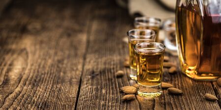Amaretto (selective focus; detailed close-up shot)の写真素材