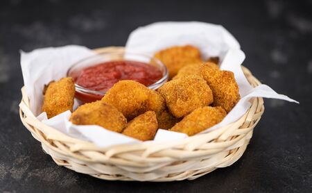 Chicken Nuggets as detailed close-up shot (selective focus)の写真素材