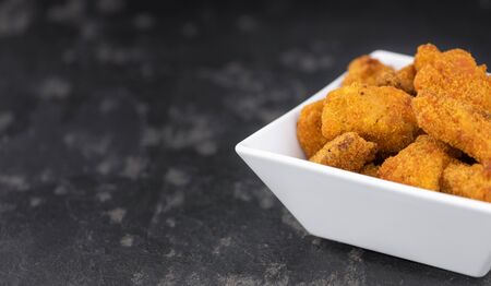 Chicken Nuggets as detailed close-up shot (selective focus)の写真素材