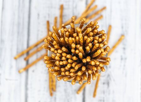 Some fresh made Sal Sticks as detailed close up shotの写真素材