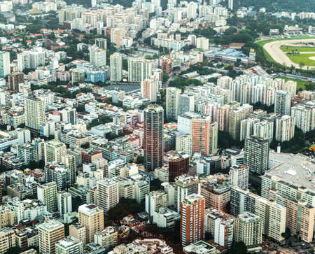 Rio de Janeiro aerial shot during sunset made from a helicopterのeditorial素材