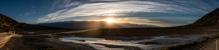 Badwater Basin Sunset at Death Valley National Park, California, USA