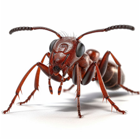 Ant isolated on white background (Generative AI)の素材