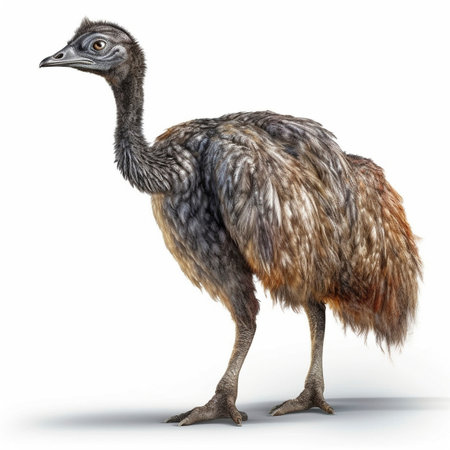 Emu isolated on white background (Generative AI)の素材