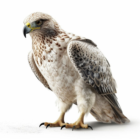 Falcon isolated on white background (Generative AI)の素材