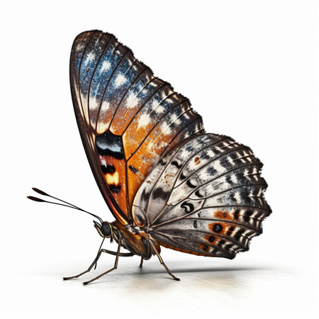 Butterfly isolated on white background (Generative AI)の素材