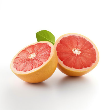 Grapefruit isolated on white background - generated with generative AIの素材
