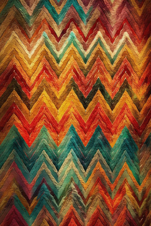 A rough textured zigzag pattern, generated and enhanced by humans for wallpaper. - image generated with Generative AIの素材