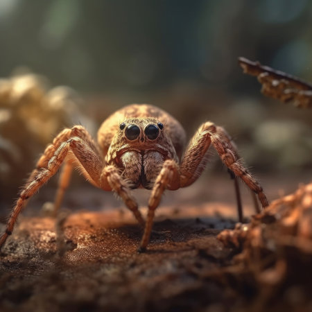 Spider in natural habitat - image generated with Generative AIの素材