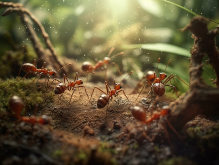 Group of Ant in natural habitat (generative AI)の素材