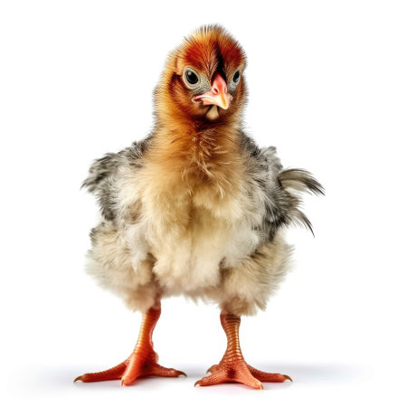 Baby Rooster isolated on white background - generated with generative AIの素材