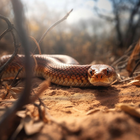 Cobra in natural habitat - image generated with Generative AIの素材