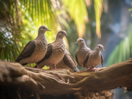 Group of Dove in natural habitat (generative AI)の素材