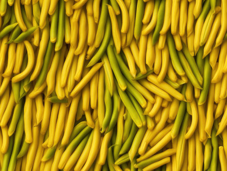 Wax Beans background as seamless tile, high detailed - generated with generative AIの素材