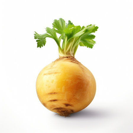 Rutabaga isolated on white background - generated with generative AIの素材