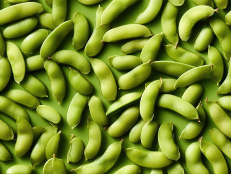Edamame background as seamless tile, high detailed - generated with generative AIの素材