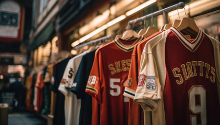 Cinematic photography jersey market details explained. - image generated with Generative AIの素材