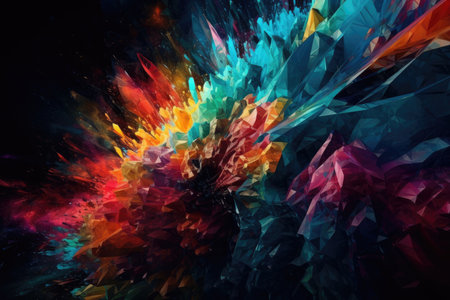 Colorful 4k wallpaper with abstract design. - image generated with Generative AIの素材