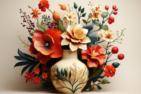 A vase for plants. Image generated with Generative AIの素材