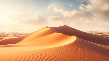 fantastic dunes in the desert at extreme hot summer day - Generative AIの素材