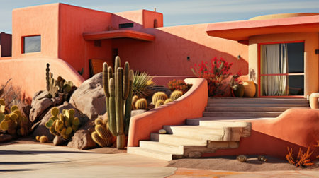 A house in the desert - Generative AIの素材