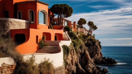 A Villa on the Cliff - Generative AIの素材