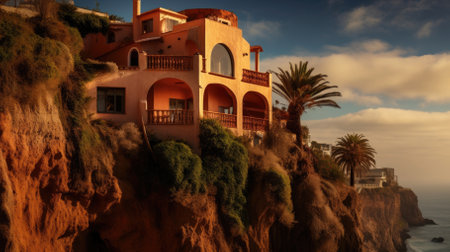 A Villa on the Cliff - Generative AIの素材