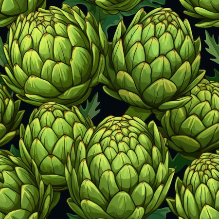 Artichokes as seamless tiles - Generative AIの素材