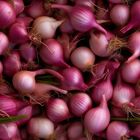 Shallots as seamless tiles - Generative AIの素材