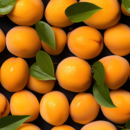 Apricots as seamless tiles - Generative AIの素材