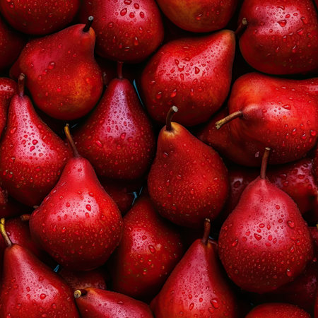 Red Pears as seamless tiles - Generative AIの素材