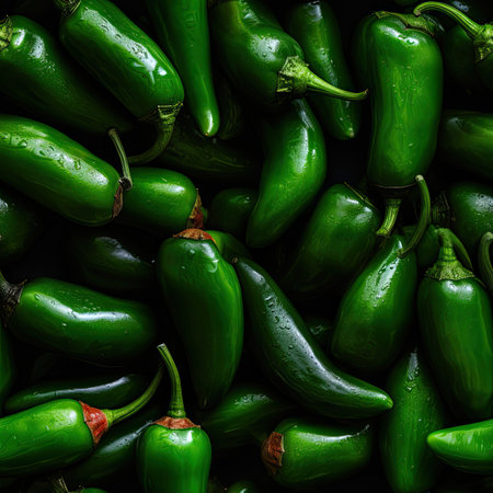 Jalapenos as seamless tiles - Generative AIの素材