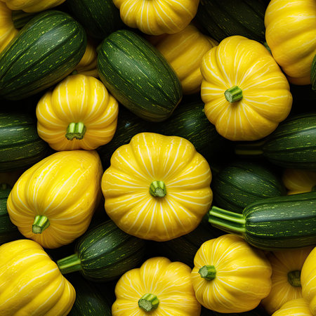 Summer Squash as seamless tiles - Generative AIの素材