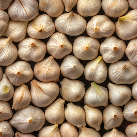 Garlic as seamless tiles - Generative AIの素材