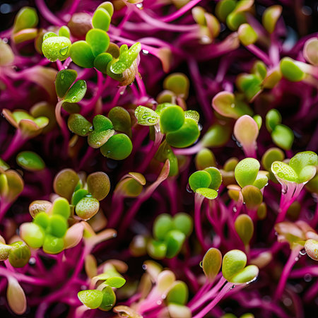 Sprouts as seamless tiles - Generative AIの素材