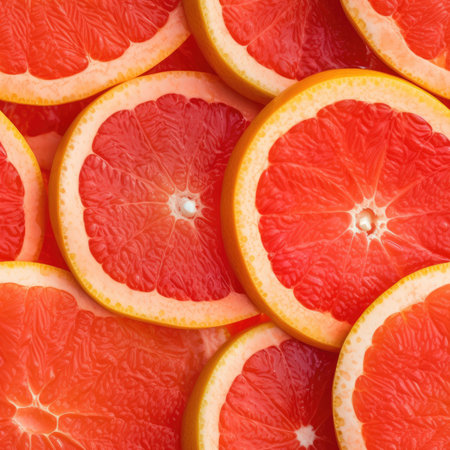 Grapefruits as seamless tiles - Generative AIの素材