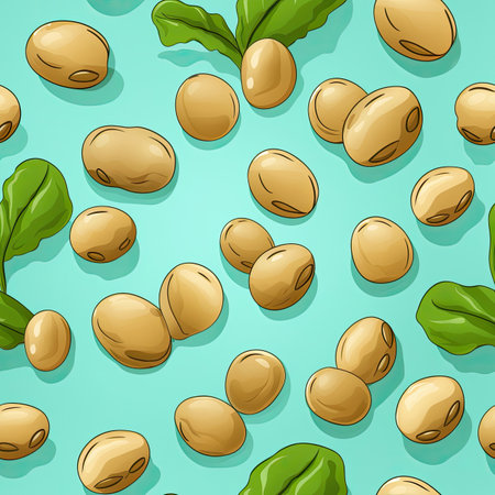 Garbanzo Beans as seamless tiles - Generative AIの素材