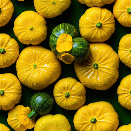 Summer Squash as seamless tiles - Generative AIの素材