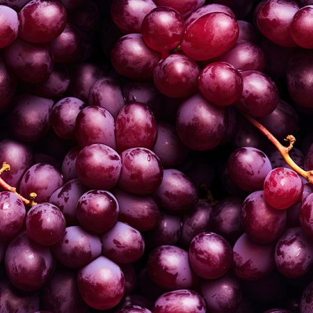 Red Grapes as seamless tiles - Generative AIの素材