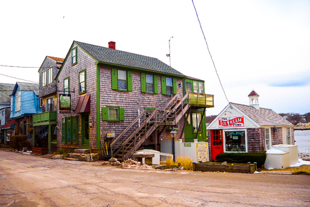 Ice Cream Store in fisherman villageのeditorial素材
