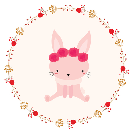 cute rabbit Vector illustration.のイラスト素材
