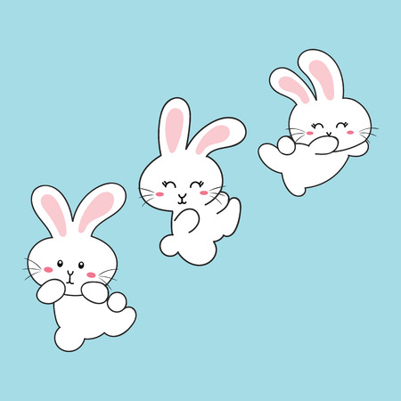 cute rabbit vector.のイラスト素材