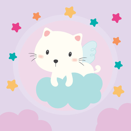 cute cat vectorのイラスト素材